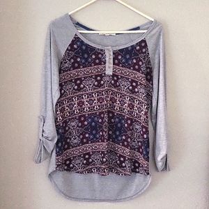 Rewind Medium Long Sleeve Abstract Shirt